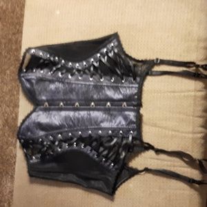 Adore me corset with attached suspenders